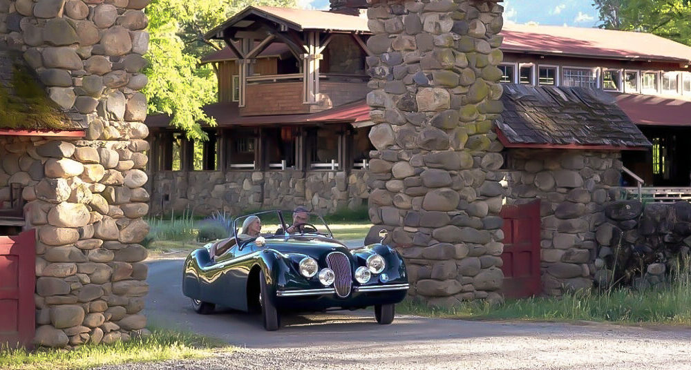Aetna Springs Resort Vintage Car Leaving The Resort